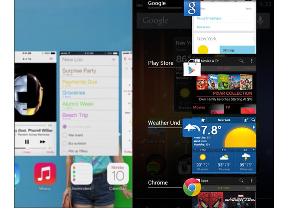iOS 7 vs Android
