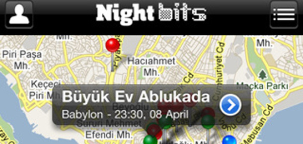 Nightbits, Facebook’taki Etkinlikleri Haritada Gösteren iPhone Uygulaması