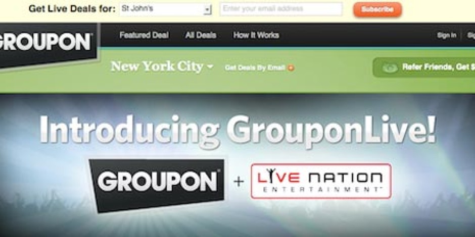 Groupon, Yeni Girişimi GrouponLive ile Bilet Satacak