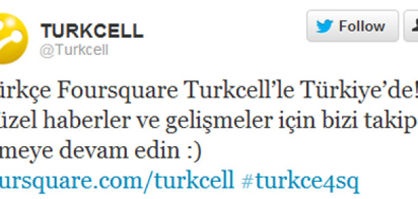 Turkcell, Foursquare’de Rozet Sahibi Olan İlk Türk Şirketi Oldu