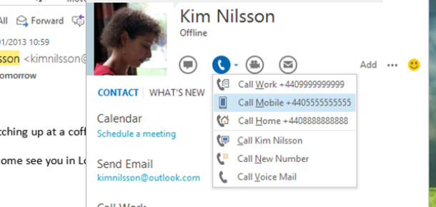 Microsoft Outlook’u Skype’a Entegre Etti