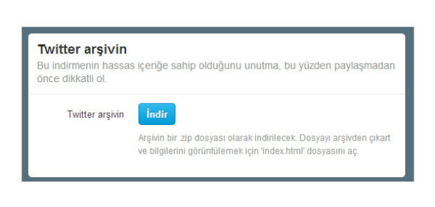 Twitter Türkçe İçin Tweet Arşivini İndirme Özelliğini Açtı