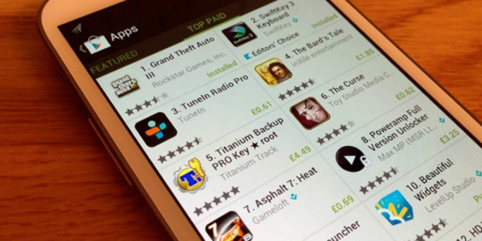 Google Play’in Gelirleri 2013’ün İlk Çeyreğinde %90 Arttı