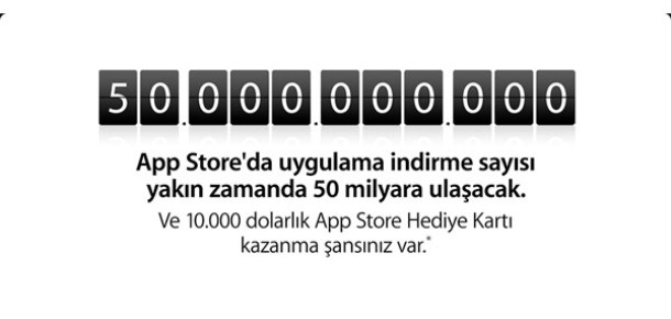 App Store’un 50 Milyar İndirilme Geri Sayımı Başladı: Ödül 10 Bin Dolar