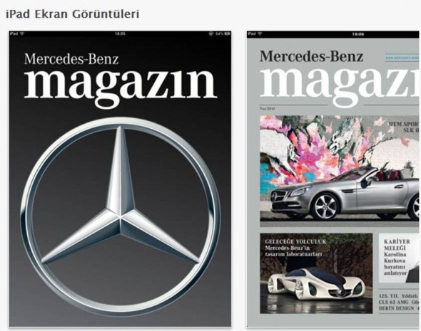 Mercedes iPad ekran goruntusu