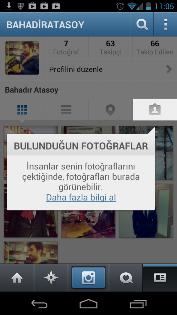 Instagram Bulunduğunuz Fotoğraflar