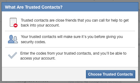 Facebook Trusted Contacts