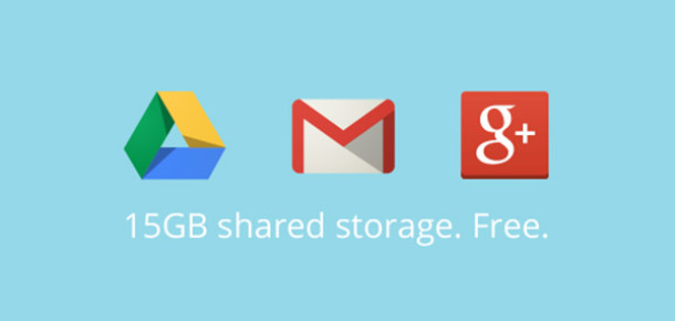 Google Drive, Gmail ve Google+’ın Depolama Alanı 15 GB’de Birleşti