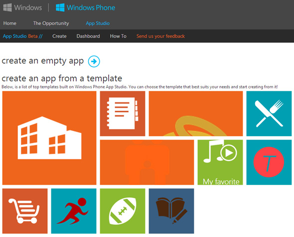 Windows Phone App Studio