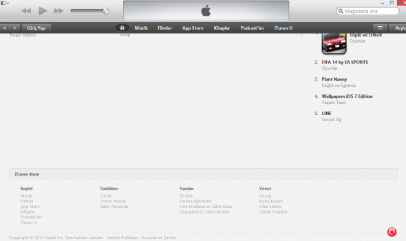 iTunes Ülke Değiştir