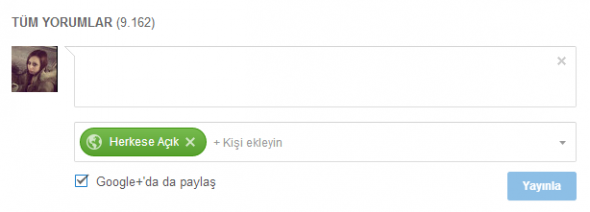 YouTube Yorum