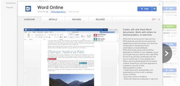 Microsoft, Office Uygulamalarını Chrome Web Mağazası’nda Ücretsiz Sunuyor