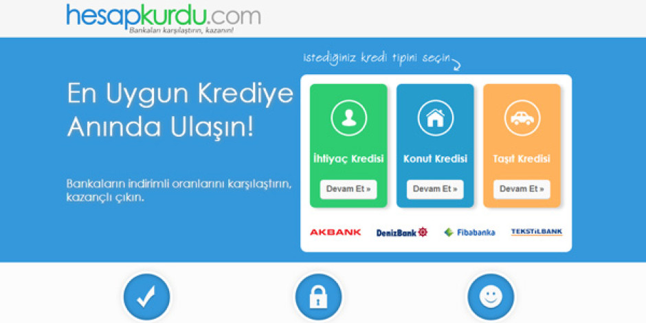 Bankalarla pazarlık eden kredi karşılaştırma servisi: HesapKurdu.com