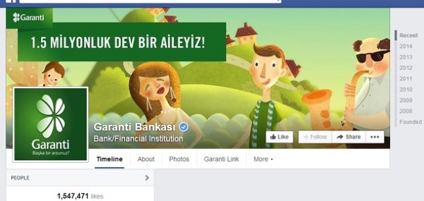 Facebook’ta 1,5 milyon beğeniye ulaşan Garanti Bankası’ndan özel animasyon