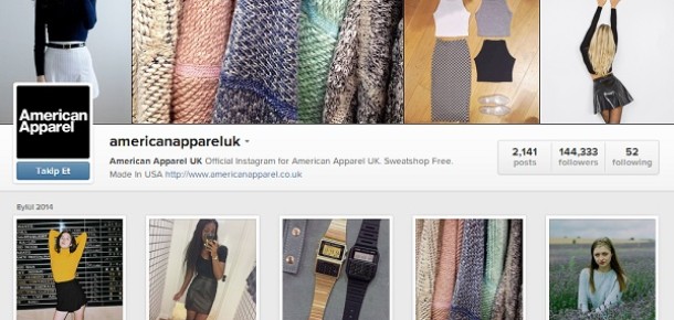 American Apparel’in Instagram’da bulunan iki fotoğrafı, cinsel öğeler içerdiği için Birleşik Krallık’ta kaldırtıldı