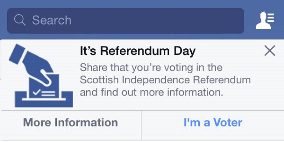 İskoçya’nın bağımsızlık referandumu öncesinde Facebook’tan sosyal sorumluluk kampanyası