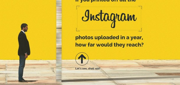 Instagram’a bir yılda yüklenen fotoğrafların baskısı alınırsa ne kadar uzunlukta olur? [infografik]