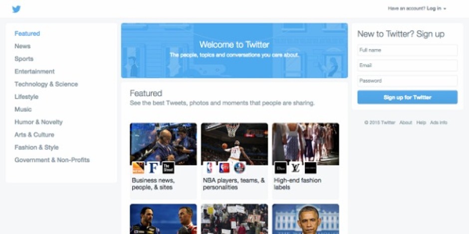 Twitter ana sayfasının yeni tasarımını test ediyor
