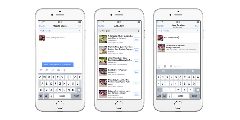 Facebook iOS uygulamasında yazıya link eklemeyi kolaylaştırdı