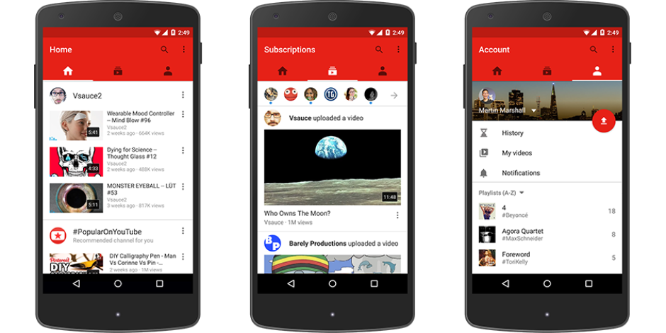 YouTube’un mobil uygulaması ve mobil arayüzü güncellendi