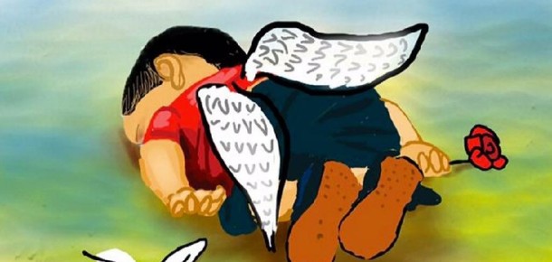 Dünyanın her yerinden sanatçılar Aylan’ı çizimleriyle ölümsüzleştiriyor