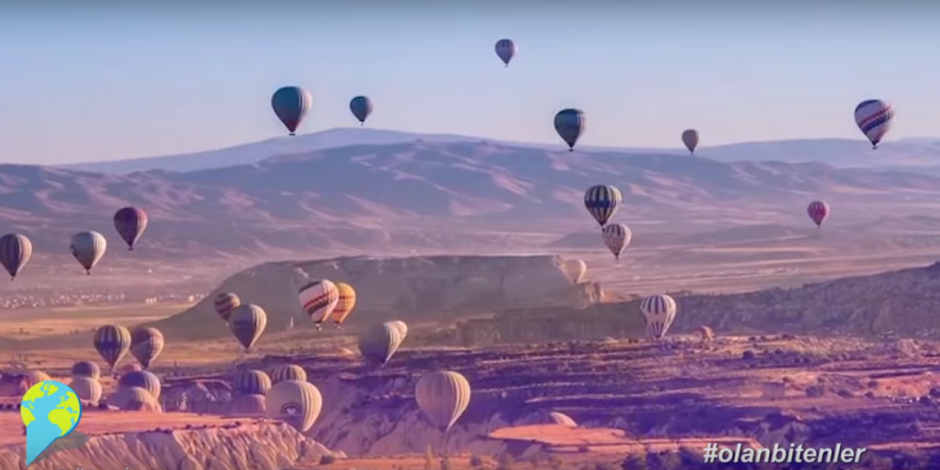 Kapadokya’daki dev projeksiyon yansıtma ile sosyal medyada #olanbitenler