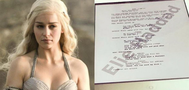Game of Thrones oyuncusu Instagram’a kazara senaryo sayfası sızdırdı