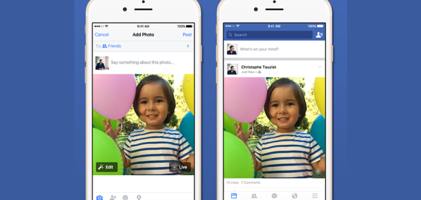 Facebook’un yeni desteği: Apple’ın Live Photos özelliği