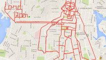 GPS’iyle birlikte bisiklet süren sanatçı dünyanın en büyük çizimlerini yapıyor