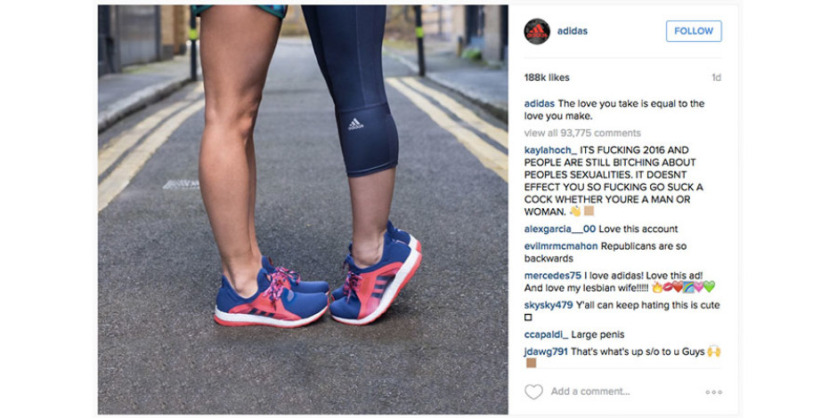 Adidas’ın Sevgililer Günü’nde Instagram kullanıcılarını ikiye bölen paylaşımı
