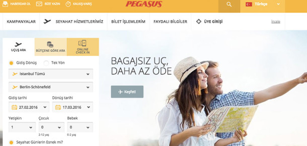 Pegasus’un internet sitesi flypgs.com yenilendi