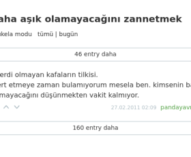 Bir daha aşık olamayacağını zannetmek