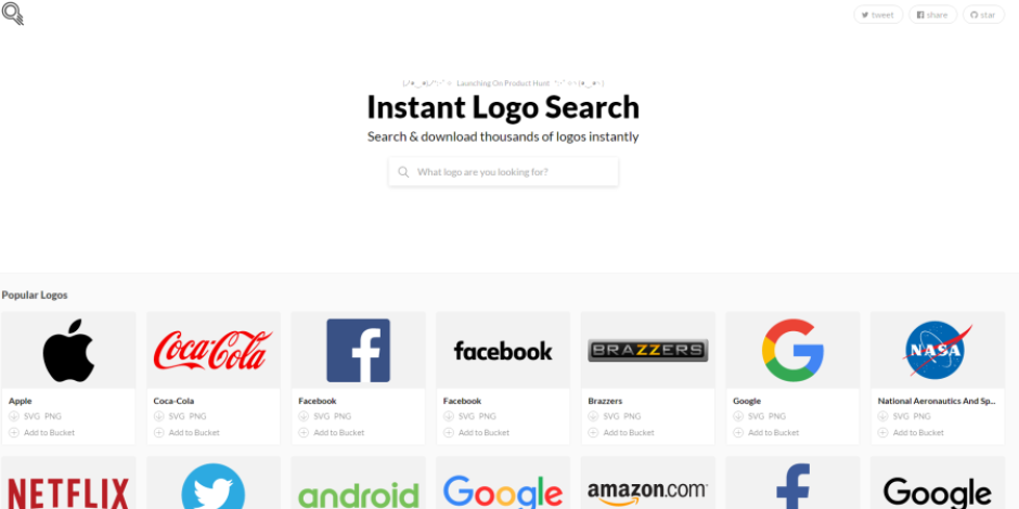 Binlerce logoyu hızlıca aramanızı ve indirmenizi sağlayan araç: Instant Logo Search