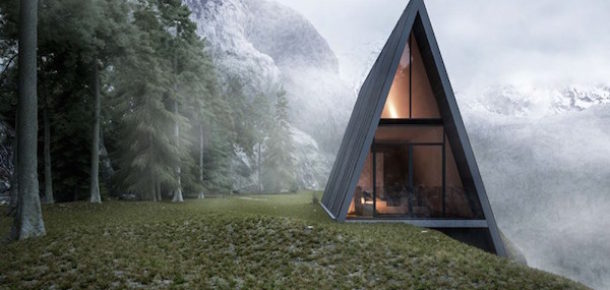 Hem tasarımın hem dağın zirvesinde bir ev