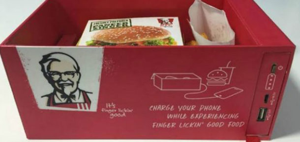 KFC’den telefonunuzu şarj edebileceğiniz kutu