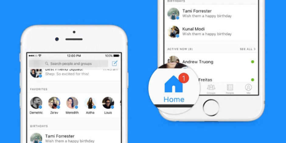 Facebook Messenger yeni tasarımında