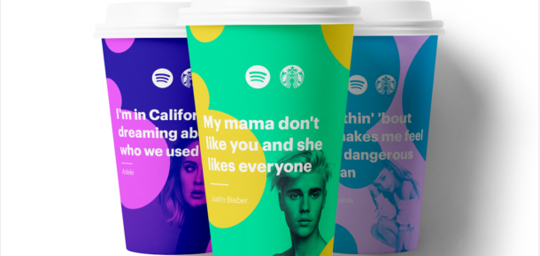 Starbucks ve Spotify işbirliği yapsaydı Starbucks bardakları nasıl görünürdü?