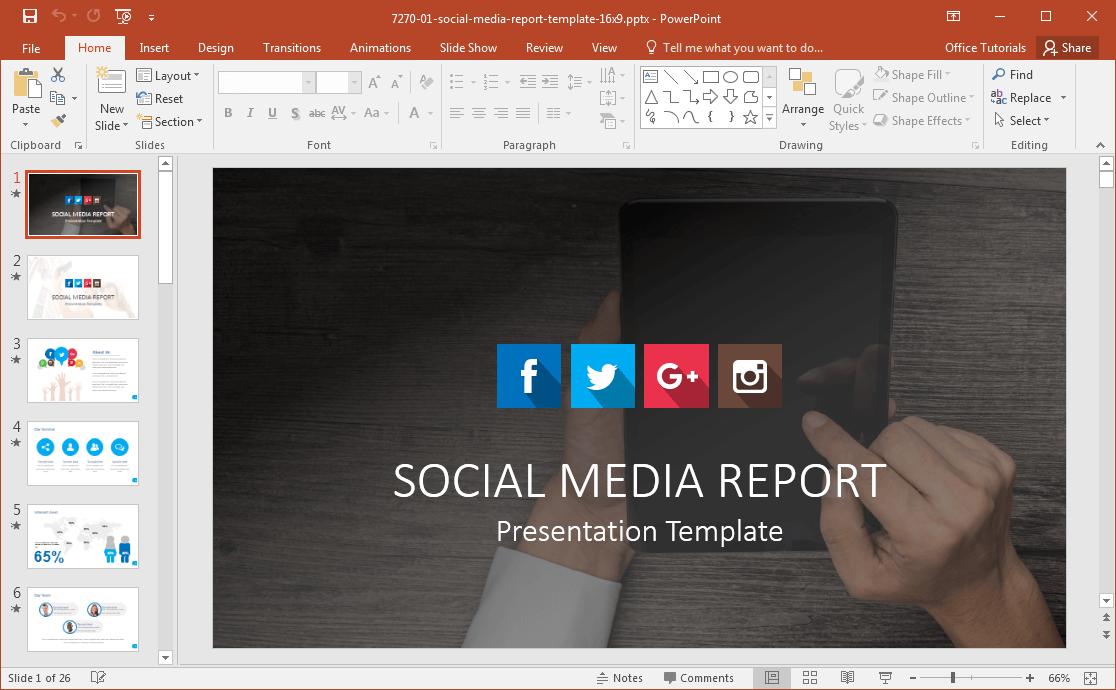 social-media-report-powerpoint-template