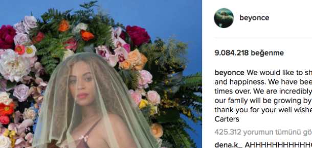 Beyonce, Instagram’ın en çok beğenilen fotoğrafına imza attı