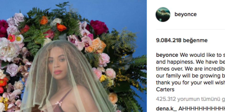 Beyonce, Instagram’ın en çok beğenilen fotoğrafına imza attı