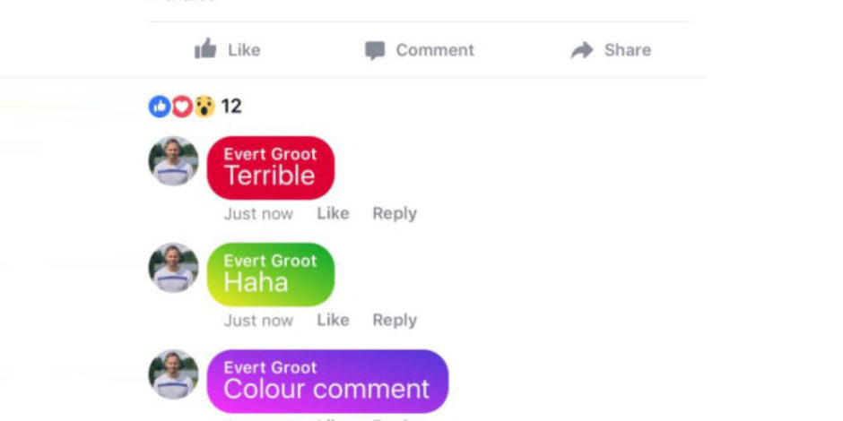 Facebook renkli yorumları test ediyor ve sonuç hiç iç açıcı değil